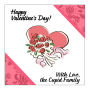 Happy Valentines Day Valentine Day Small Square Labels 2x2 